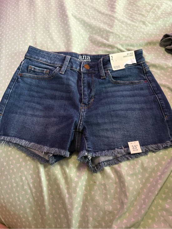 a.n.a Pants - a.n.a Medium Wash Frayed Hem Denim Shorts
